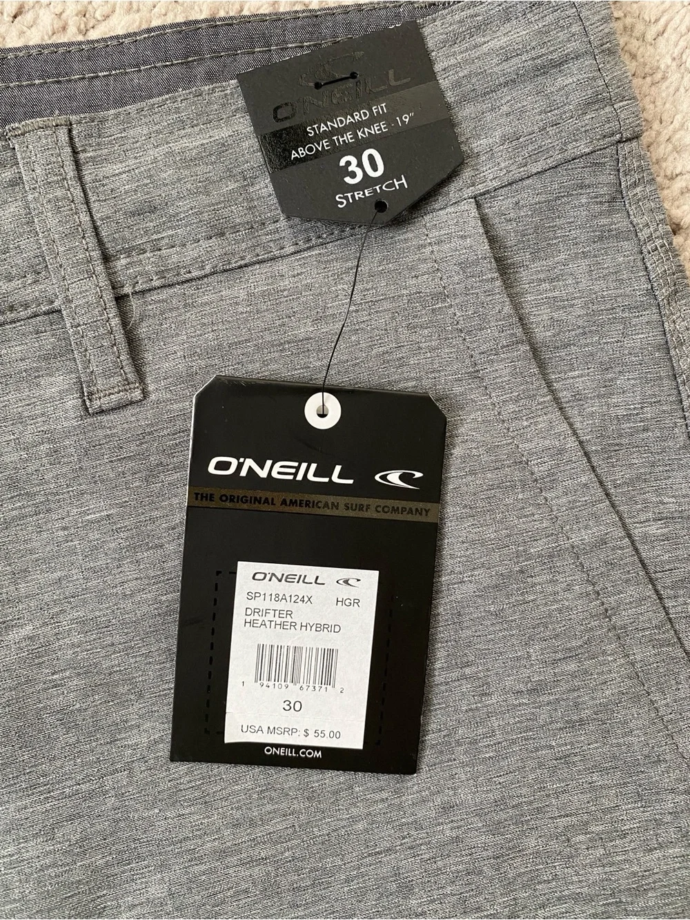 O'Neill Men's Heather 19” Hybrid Stretch Shorts